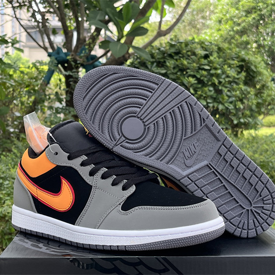 Air Jordan 1 Low “Light Graphite/Vivid Orange” Sneaker      FN7308-008  - DesignerGu