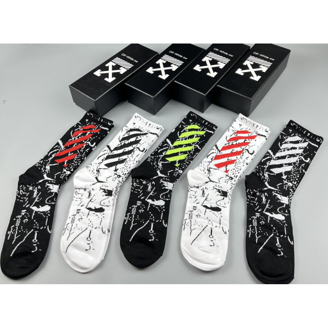 Off White Socks/Box - DesignerGu