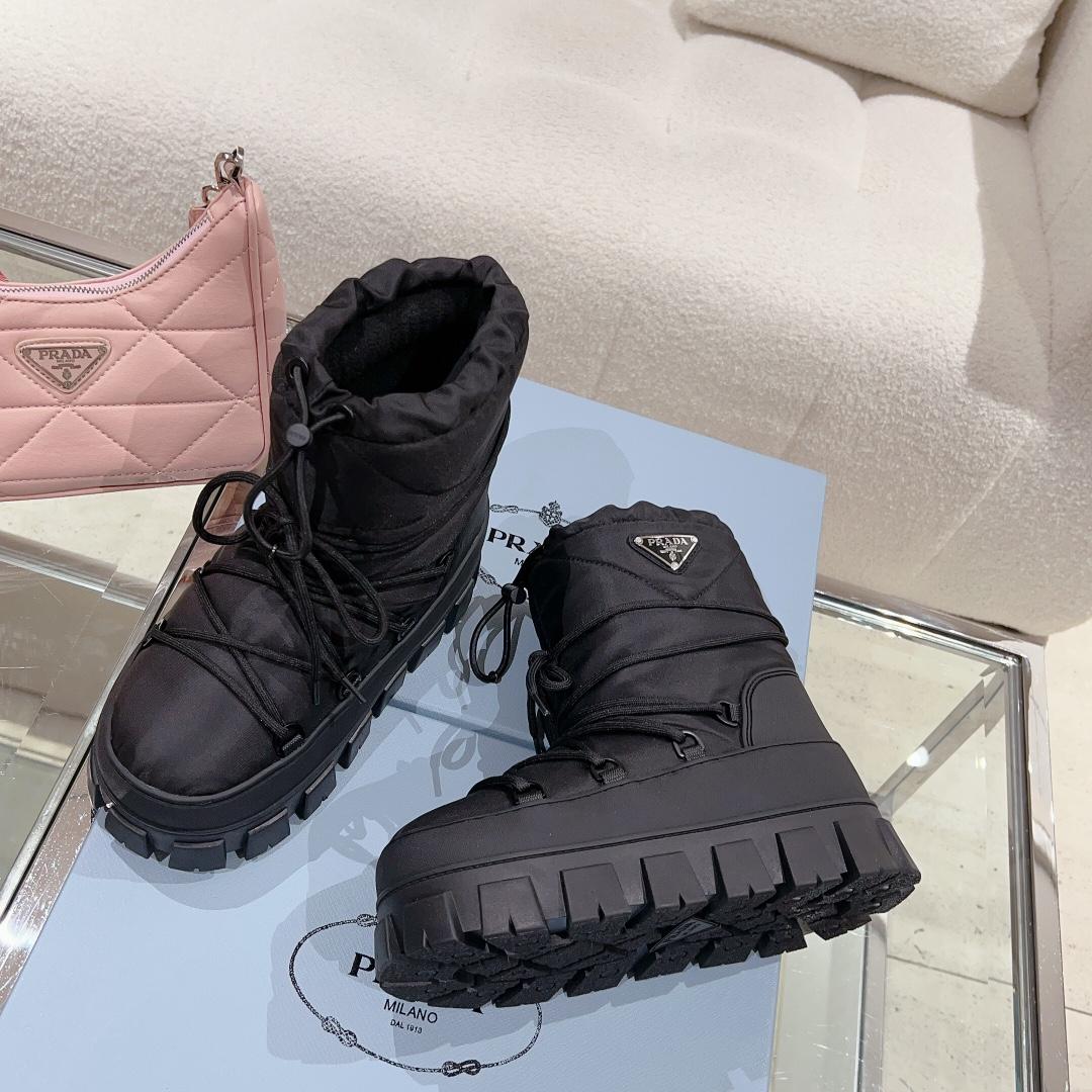 Prada Nylon Gabardine Après-ski Boots - DesignerGu