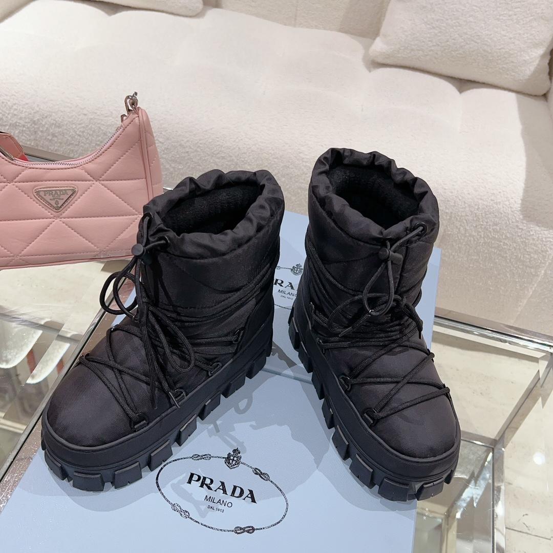 Prada Nylon Gabardine Après-ski Boots - DesignerGu