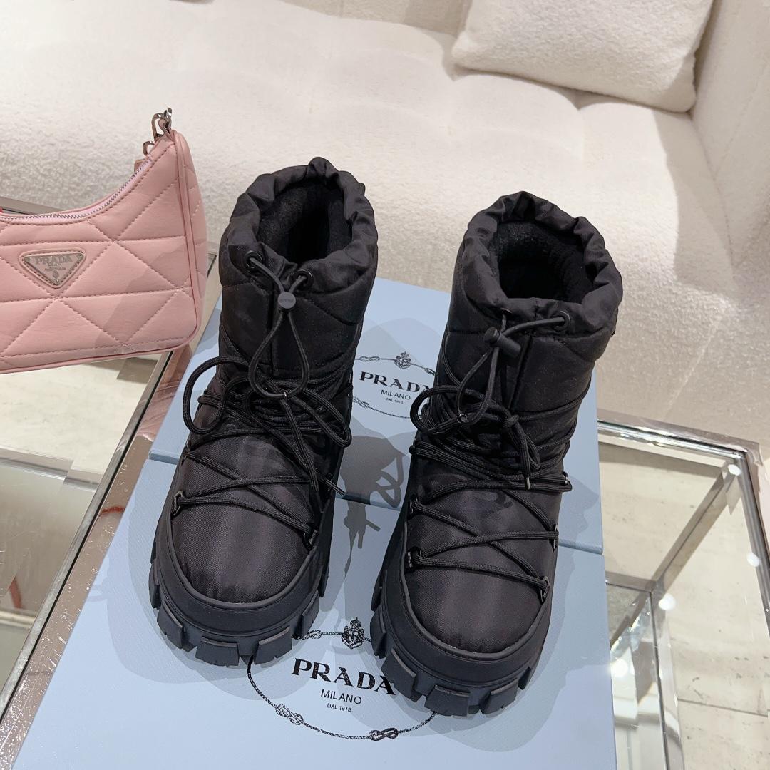 Prada Nylon Gabardine Après-ski Boots - DesignerGu