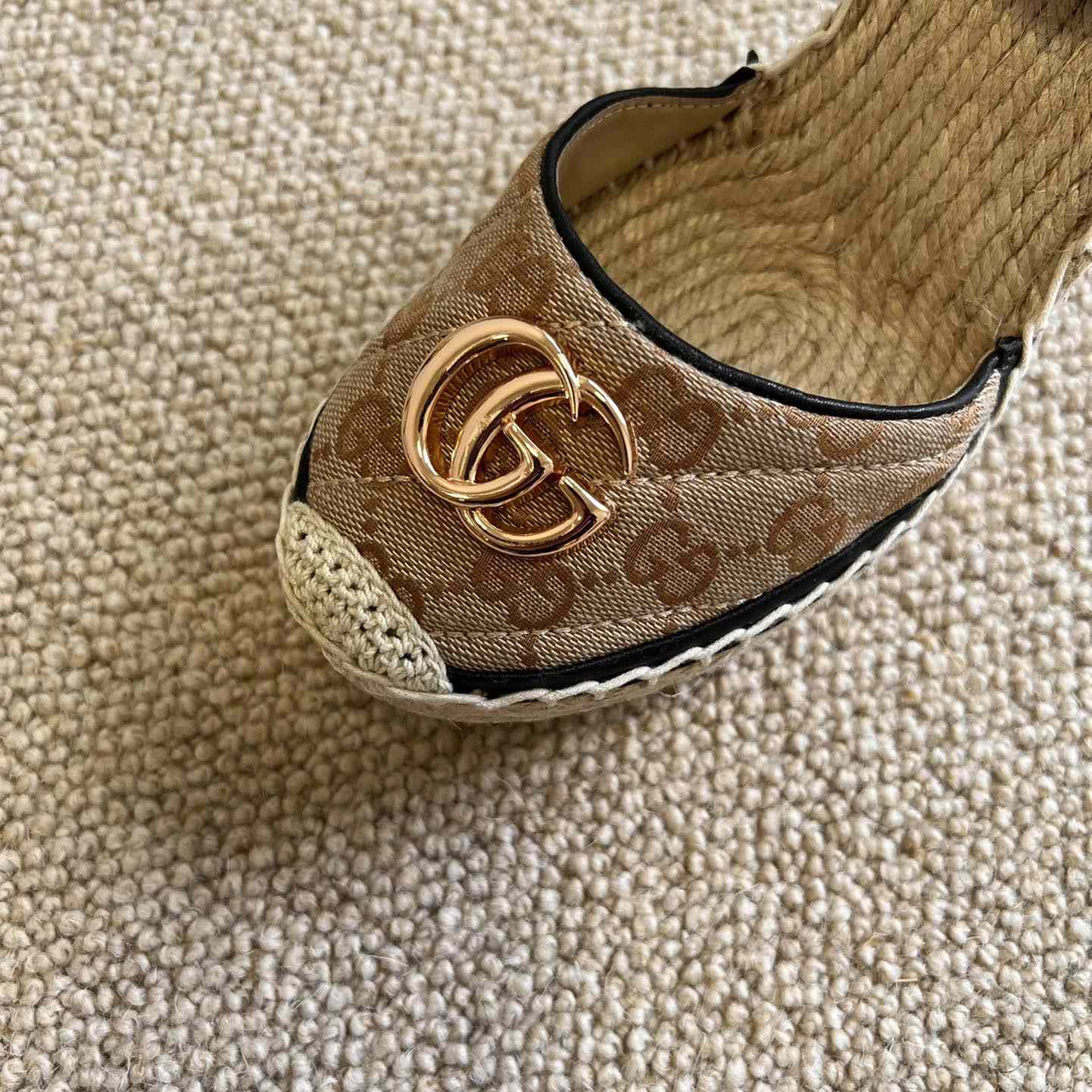 Gucci Women's GG Matelassé Platform Espadrille - DesignerGu