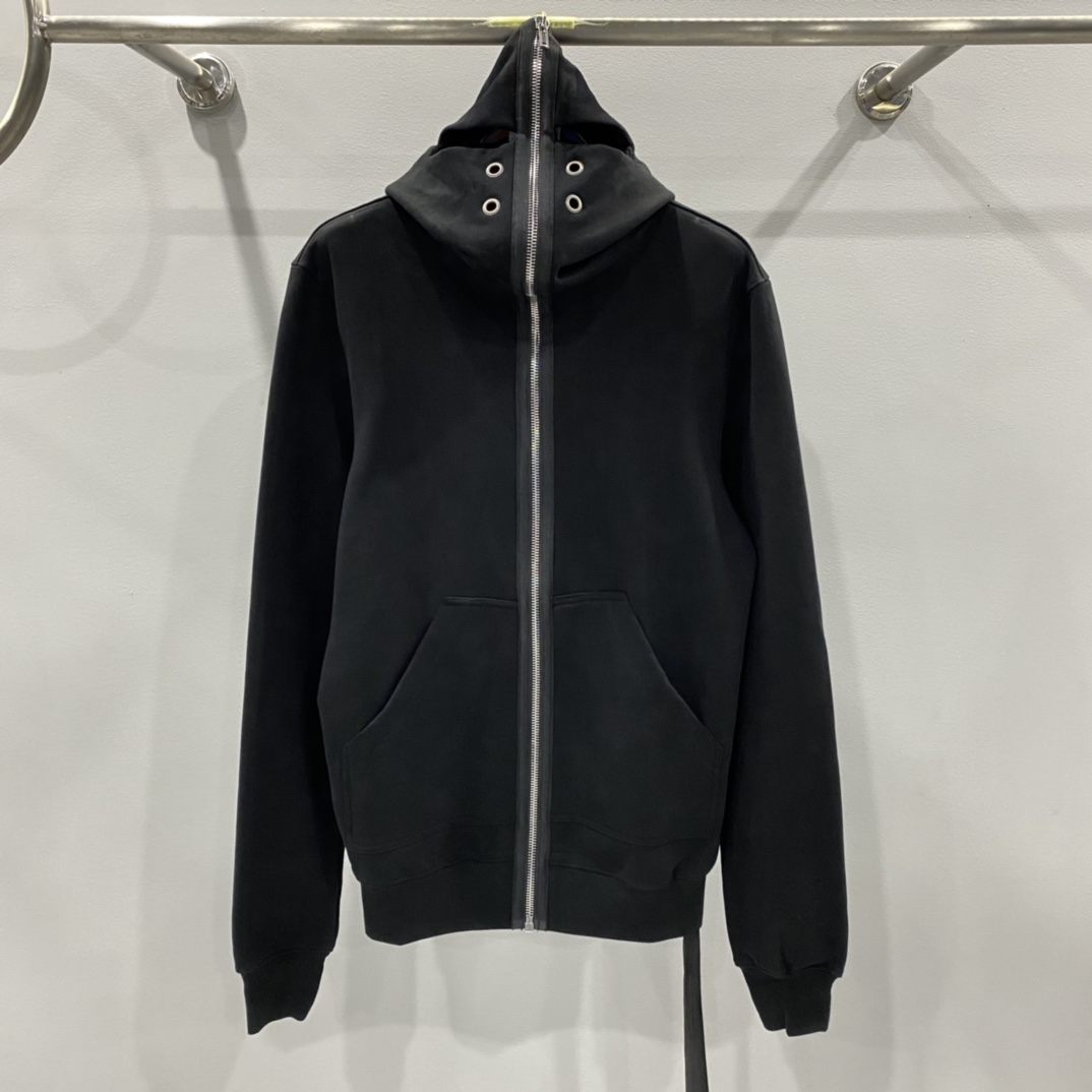 Rick Owens Man Black Sweatshirts - DesignerGu