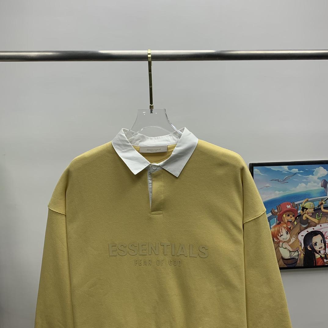 Fear of God Essentials Waffle Henley Rugby - DesignerGu