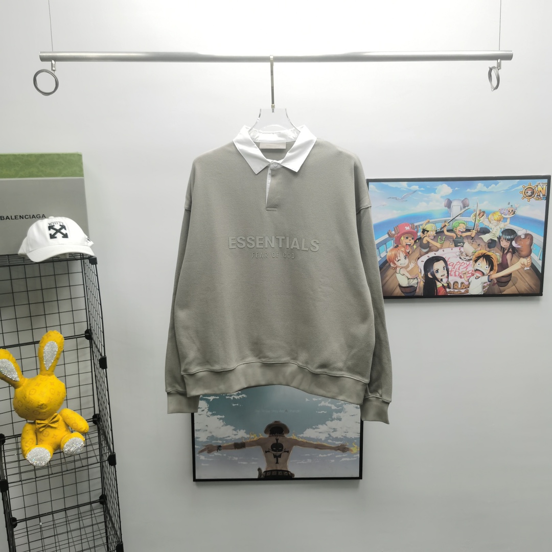 Fear of God Essentials Waffle Henley Rugby - DesignerGu