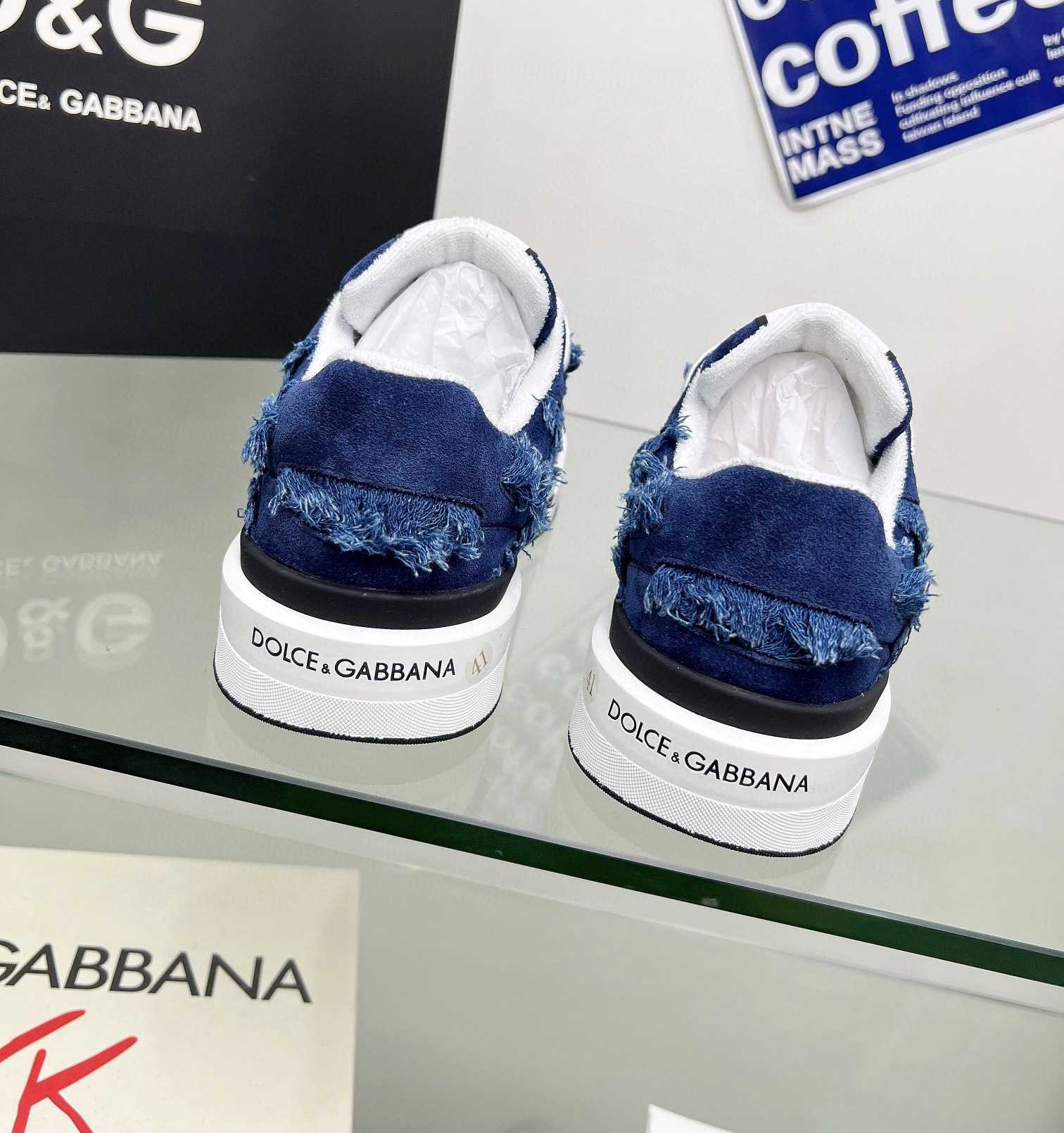 Dolce & Gabbana Denim New Roma Sneakers - DesignerGu