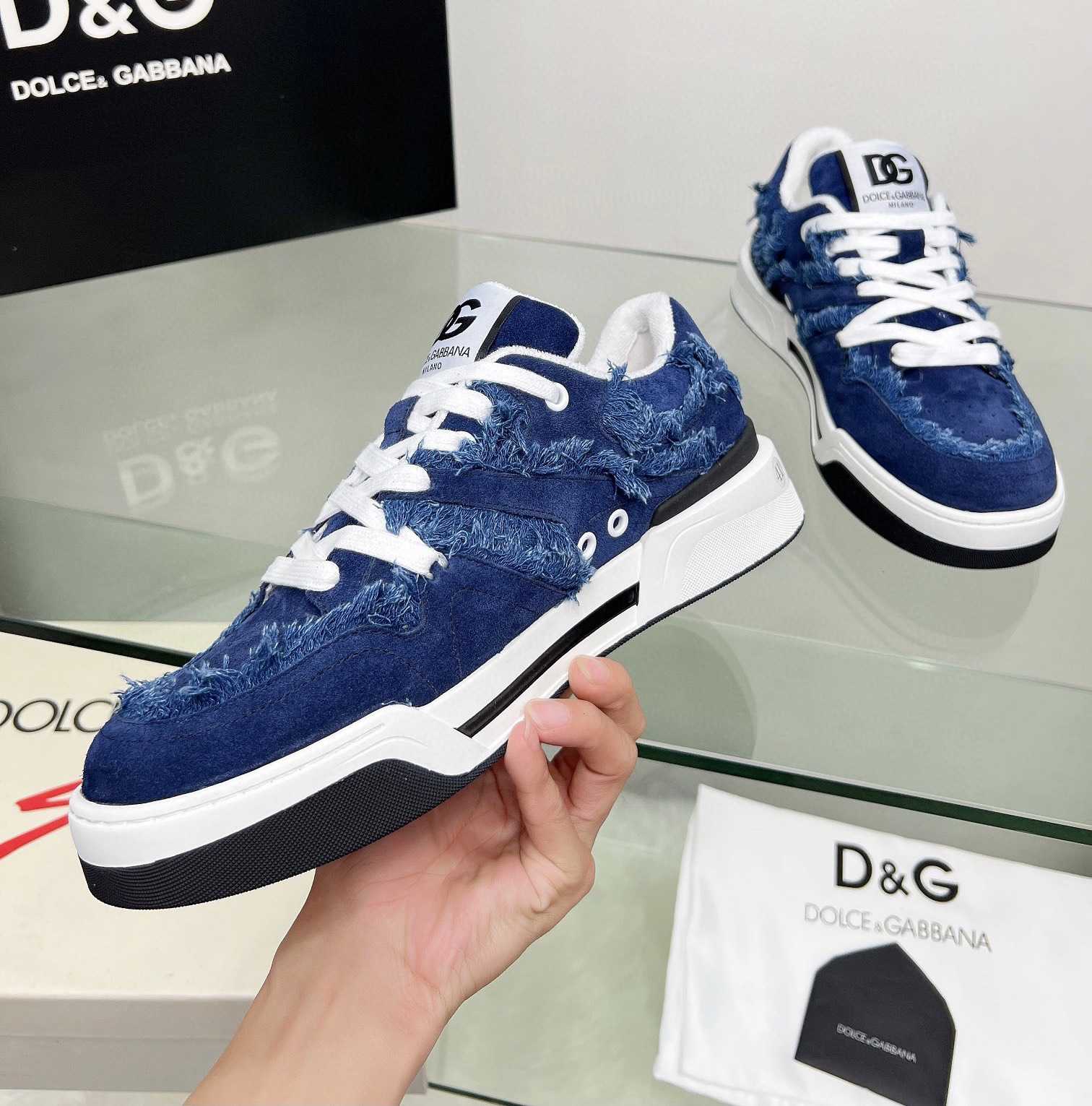 Dolce & Gabbana Denim New Roma Sneakers - DesignerGu