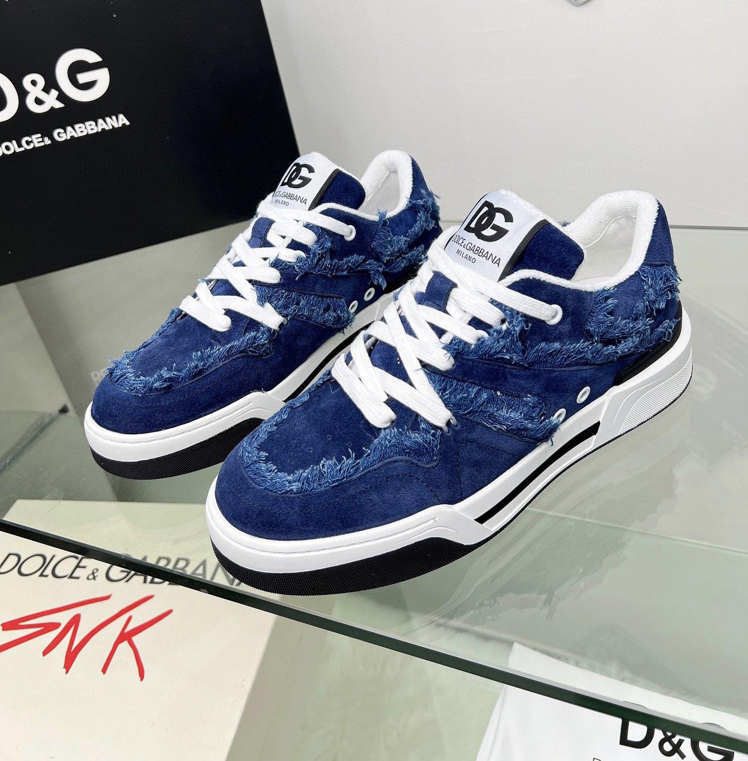 Dolce & Gabbana Denim New Roma Sneakers - DesignerGu