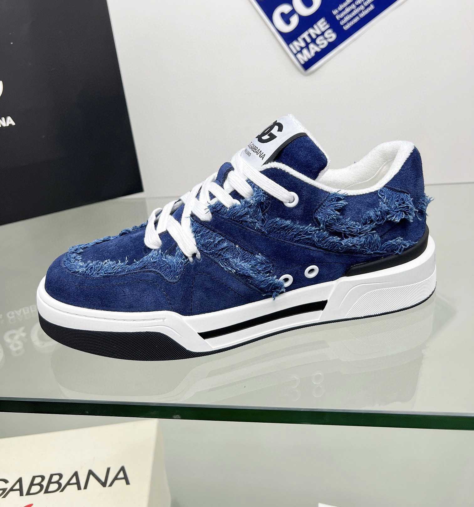 Dolce & Gabbana Denim New Roma Sneakers - DesignerGu