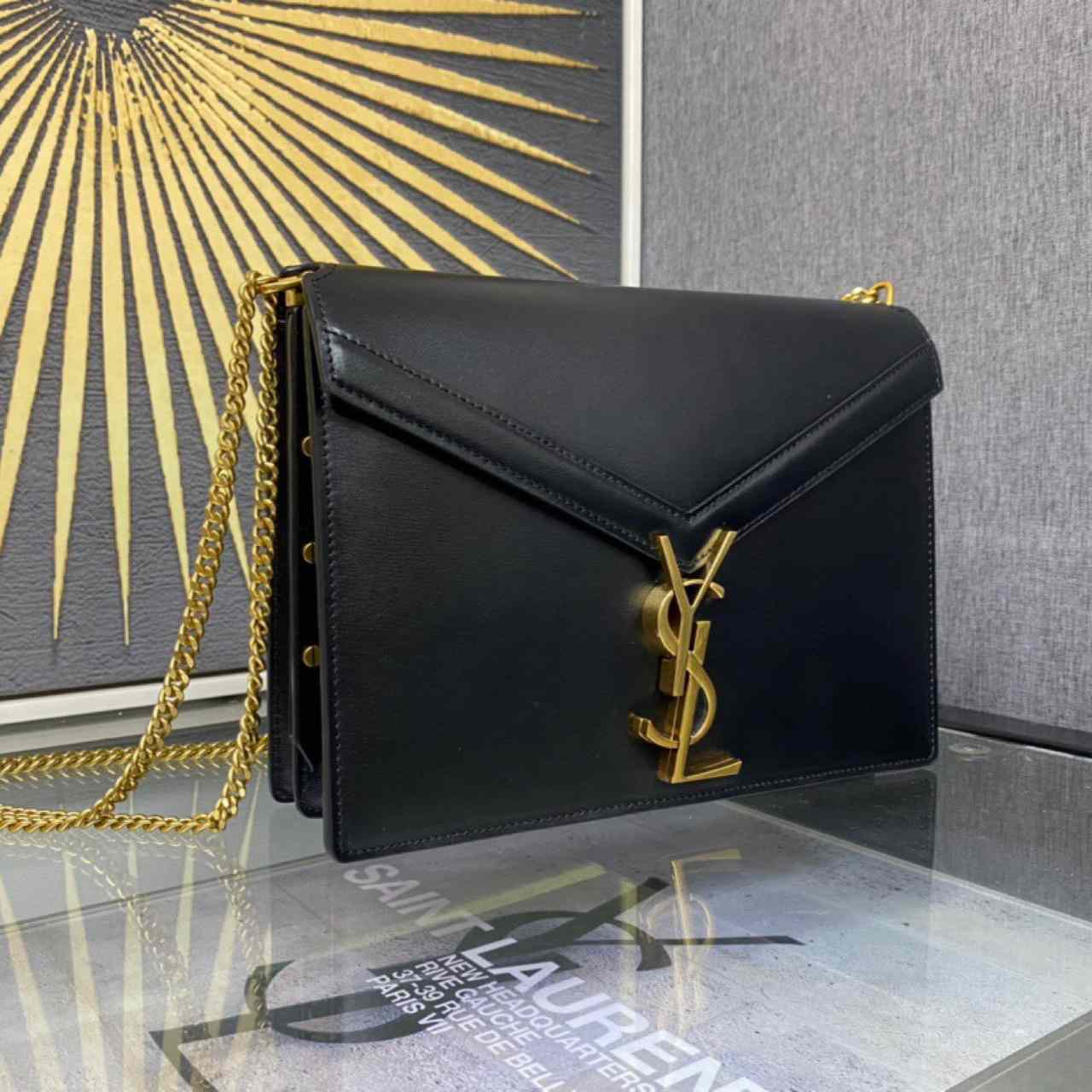 Saint Laurent Black Cassandra Bag (22-16.5-5.5cm) - DesignerGu