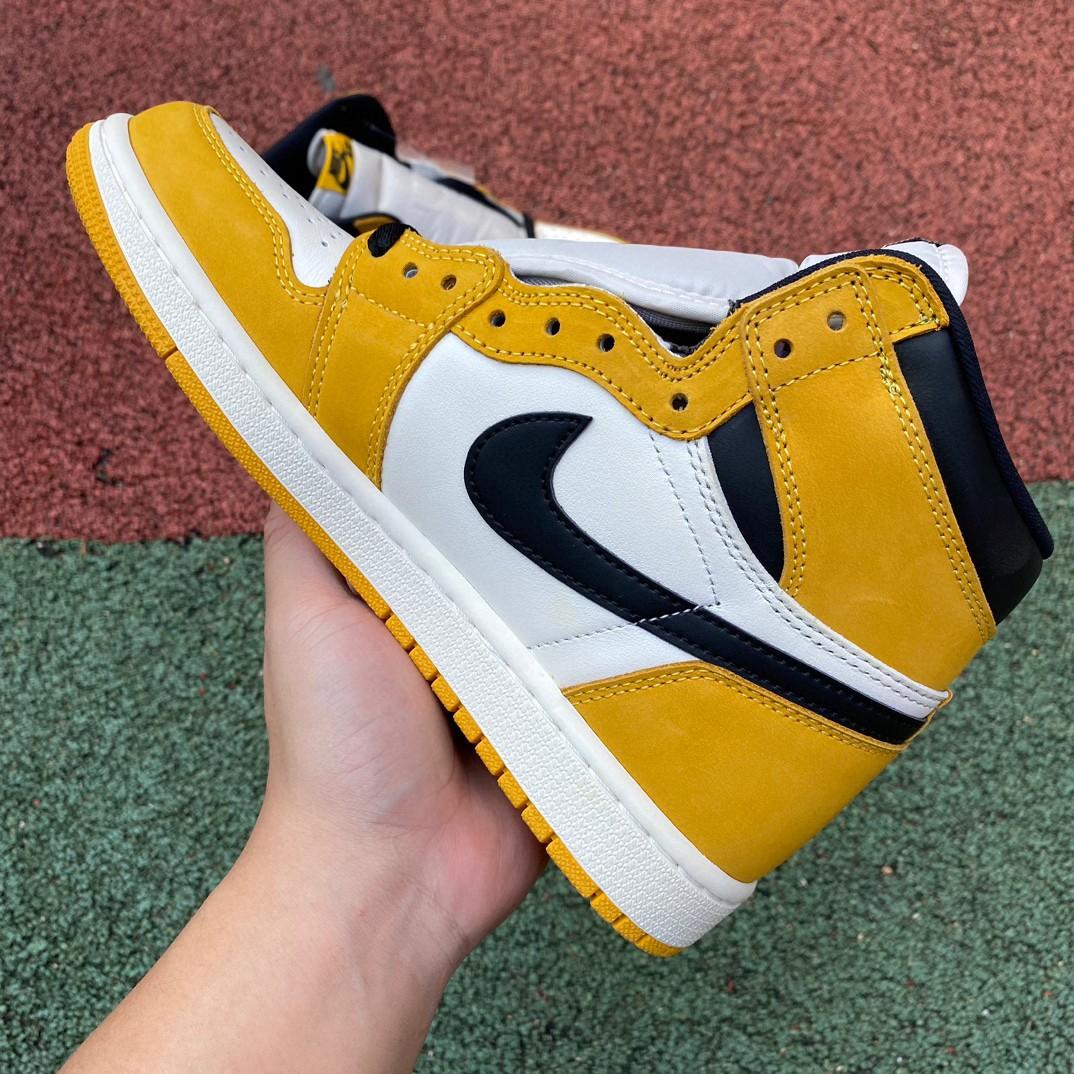 Air Jordan 1 High OG “Yellow Ochre” Sneaker     DZ5485-701 - DesignerGu