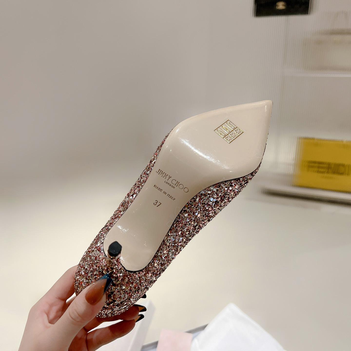 Jimmy Choo Love 65mm Glitter-detail Pumps - DesignerGu