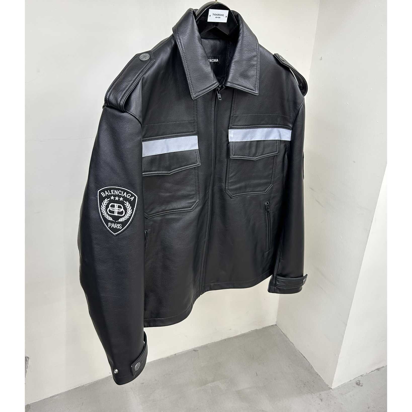 Balenciaga Paris Uniform Jacket In Black - DesignerGu