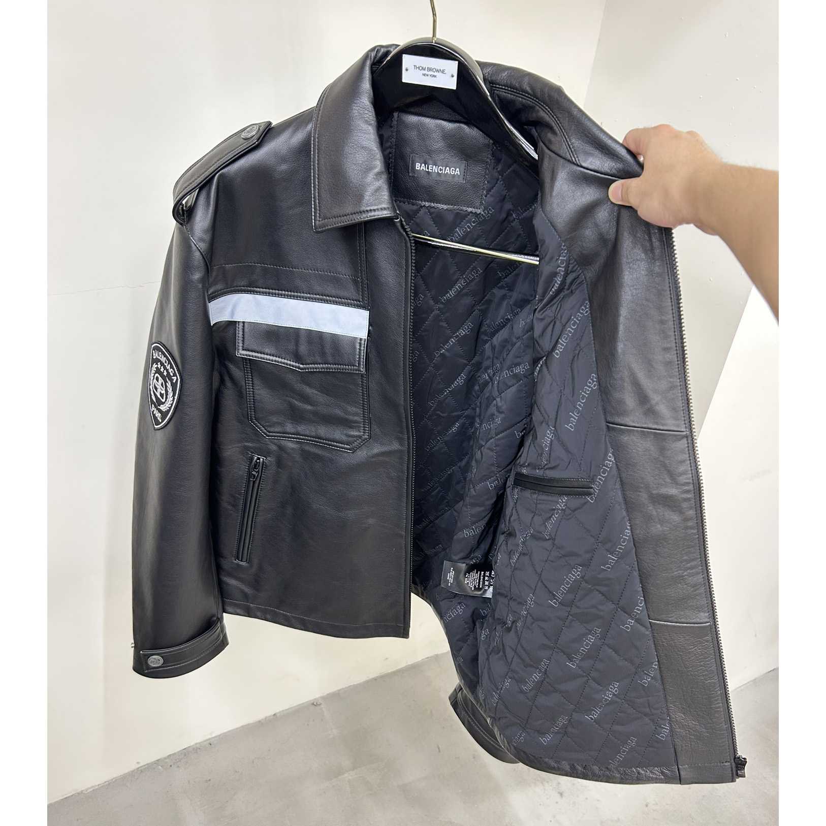 Balenciaga Paris Uniform Jacket In Black - DesignerGu