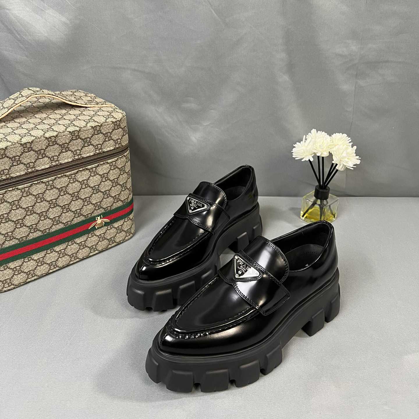 Prada Monolith 55mm Pointy Loafer - DesignerGu