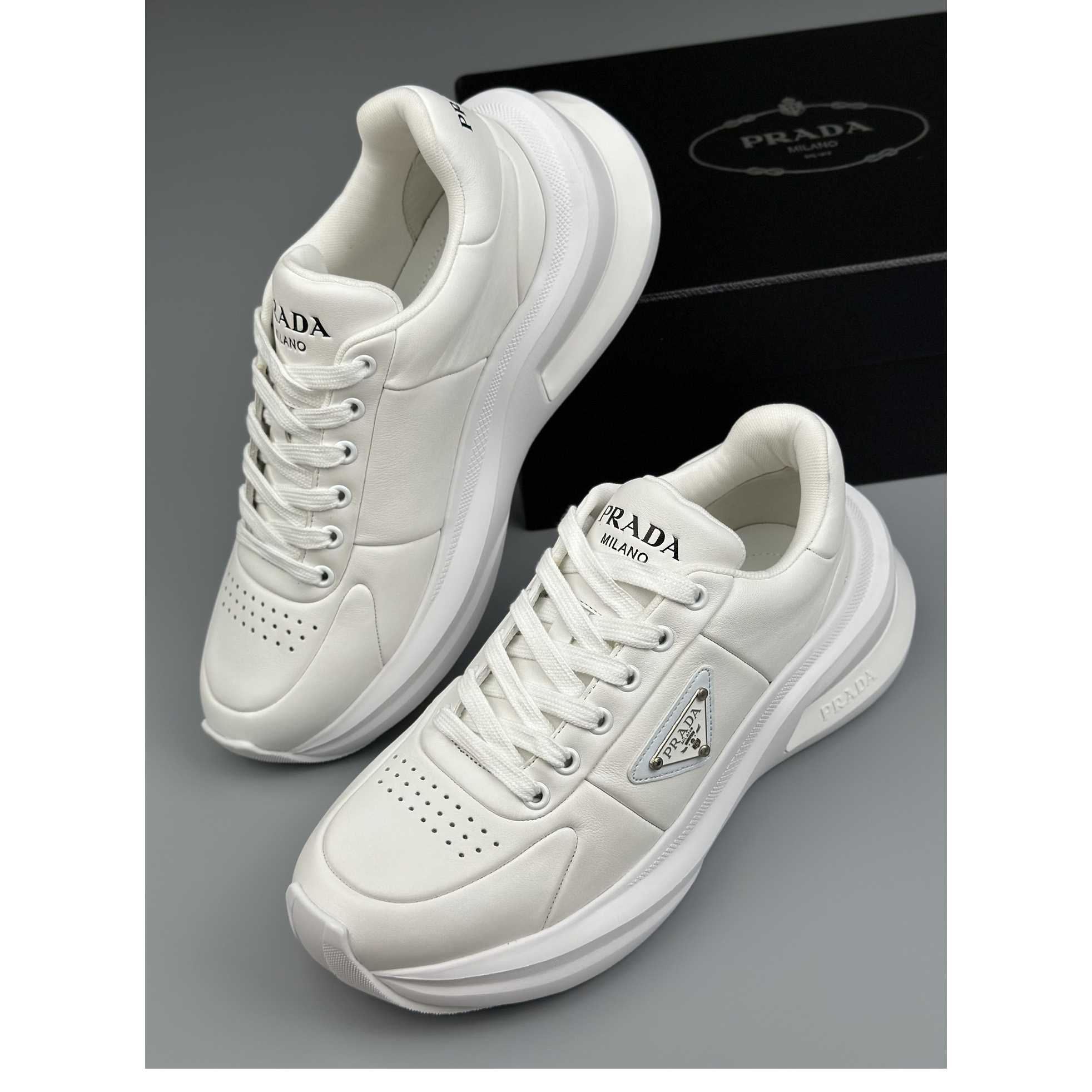 Prada Leather Sneakers(upon uk size) - DesignerGu