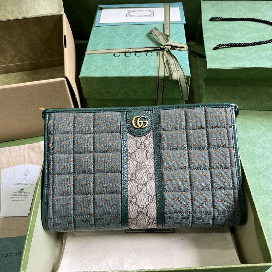 Gucci Mini GG Canvas Pouch (26-20-6cm) - DesignerGu