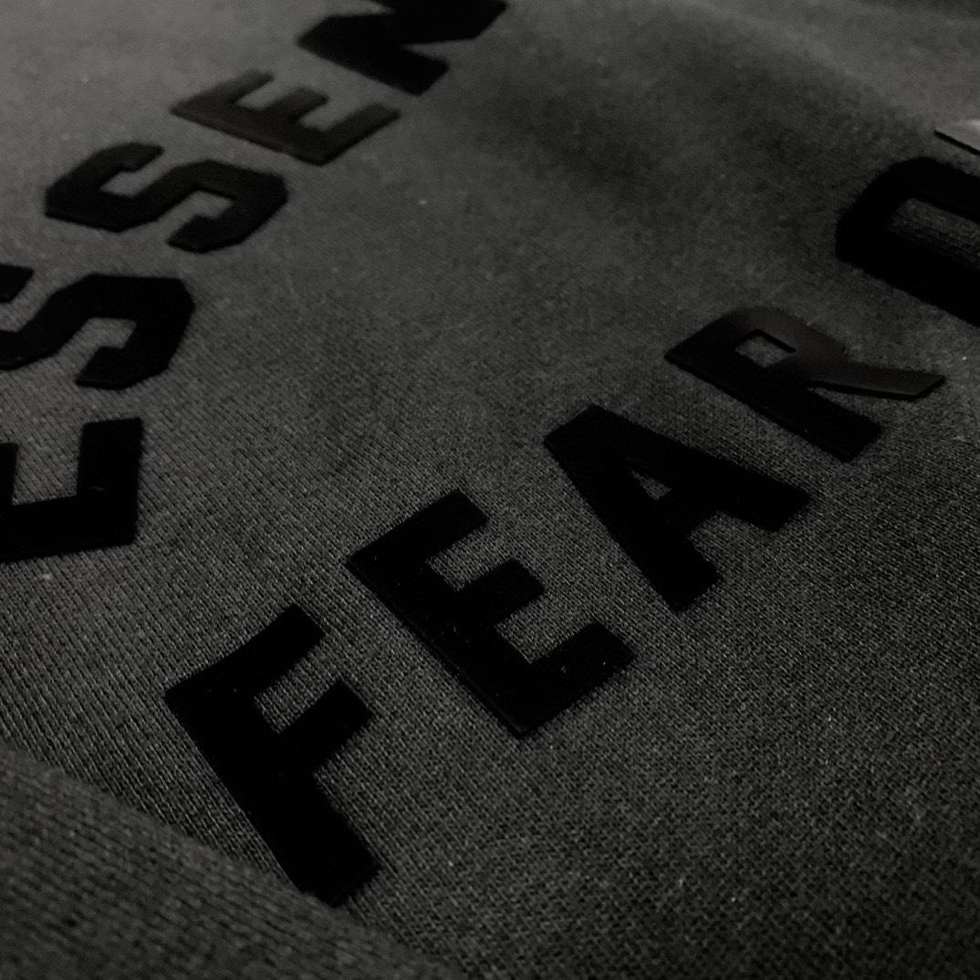 Fear Of God Essential Logo-print Drop-shoulder Hoodie - DesignerGu