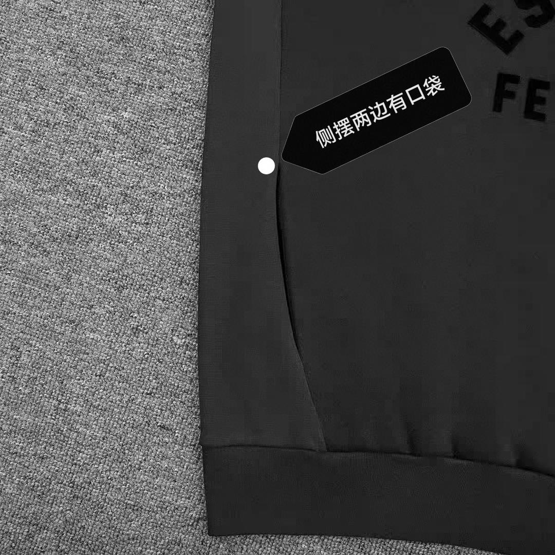 Fear Of God Essential Logo-print Drop-shoulder Hoodie - DesignerGu