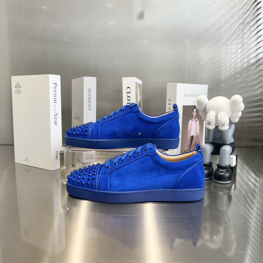 Christian Louboutin Louis Orlato Spiked Low-Top Sneakers - DesignerGu