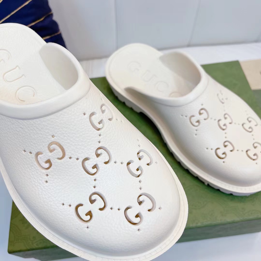 Gucci Platform Perforated G Sandal - DesignerGu