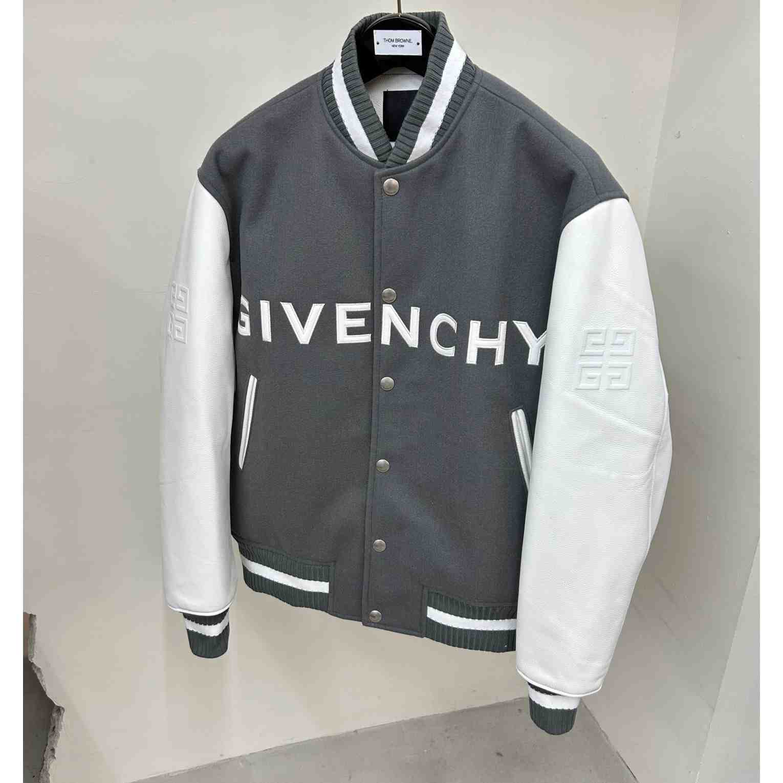 Givenchy Varsity Jacket In Wool And Leather - DesignerGu