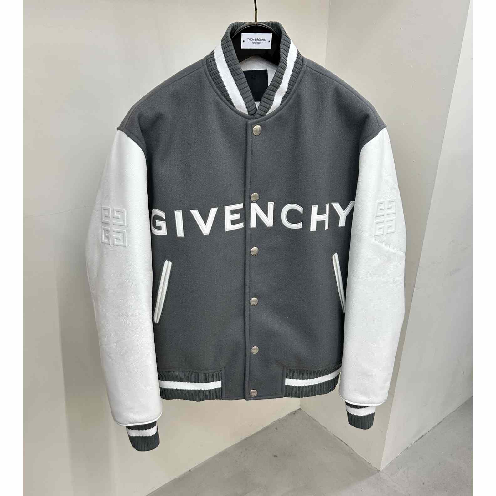 Givenchy Varsity Jacket In Wool And Leather - DesignerGu