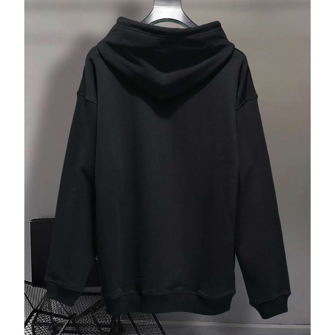 Balenciaga Destroyed Hoodie In Black And White Medium Fleece - DesignerGu