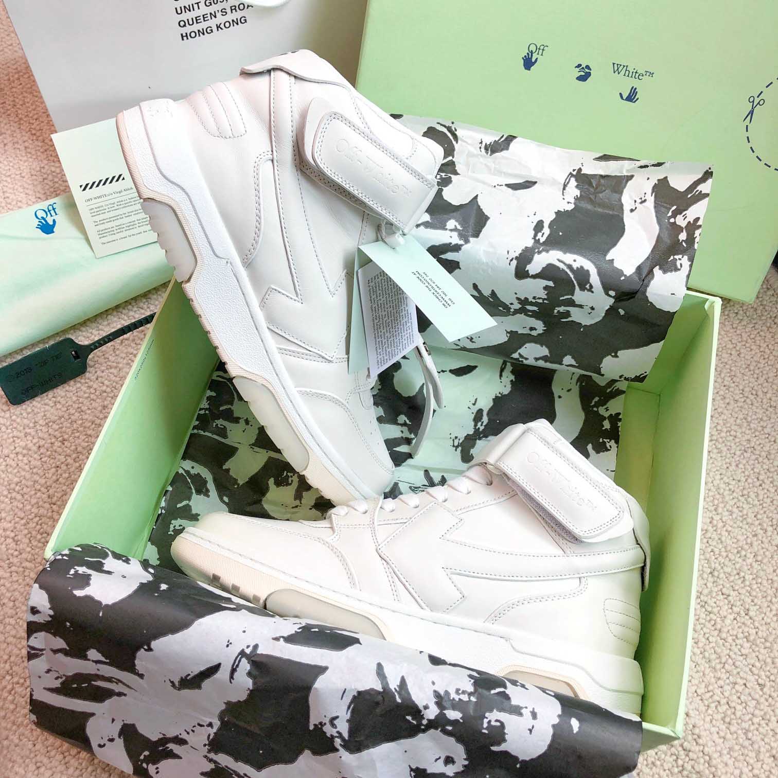 Off White Out Of Office Mid Top Sneaker - DesignerGu