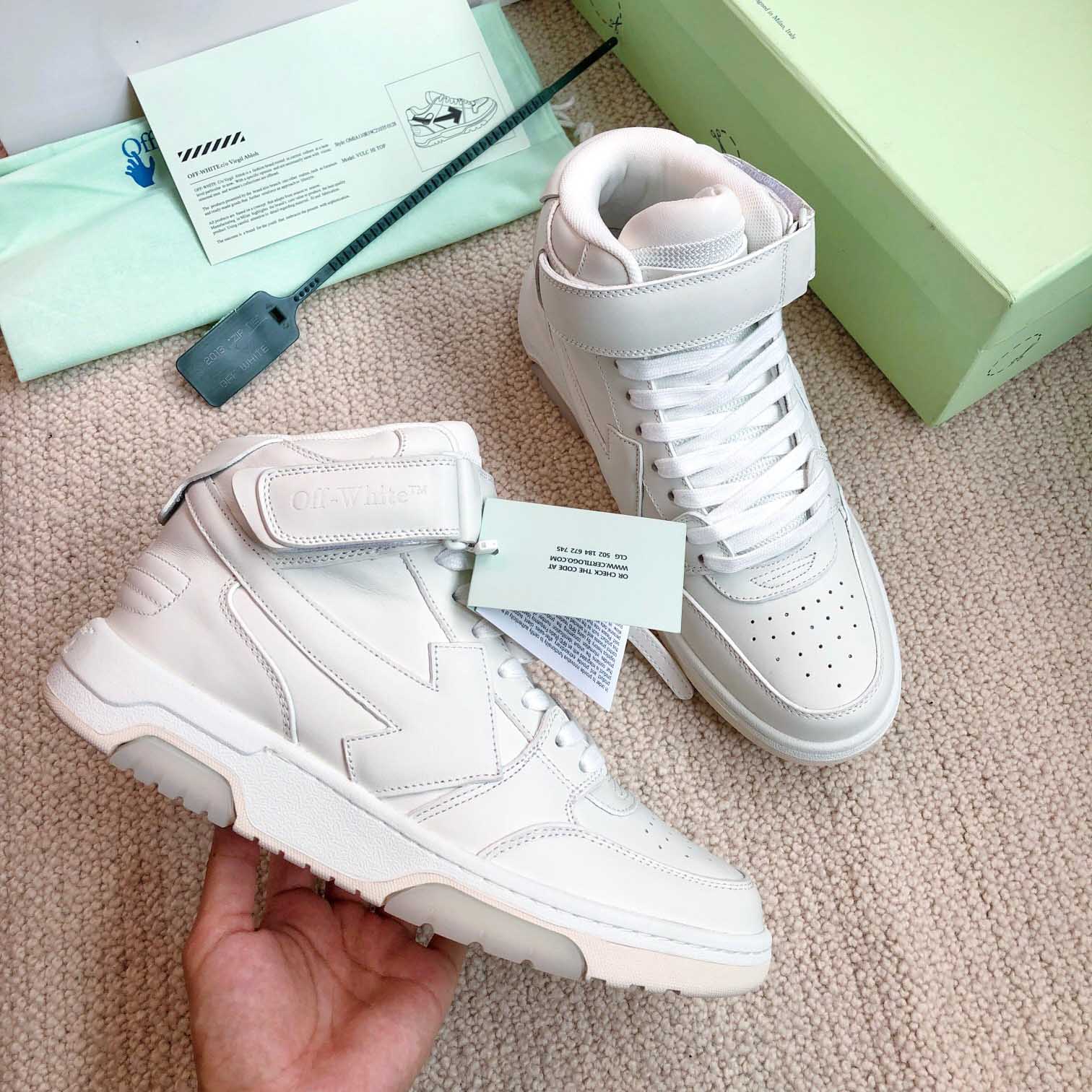 Off White Out Of Office Mid Top Sneaker - DesignerGu