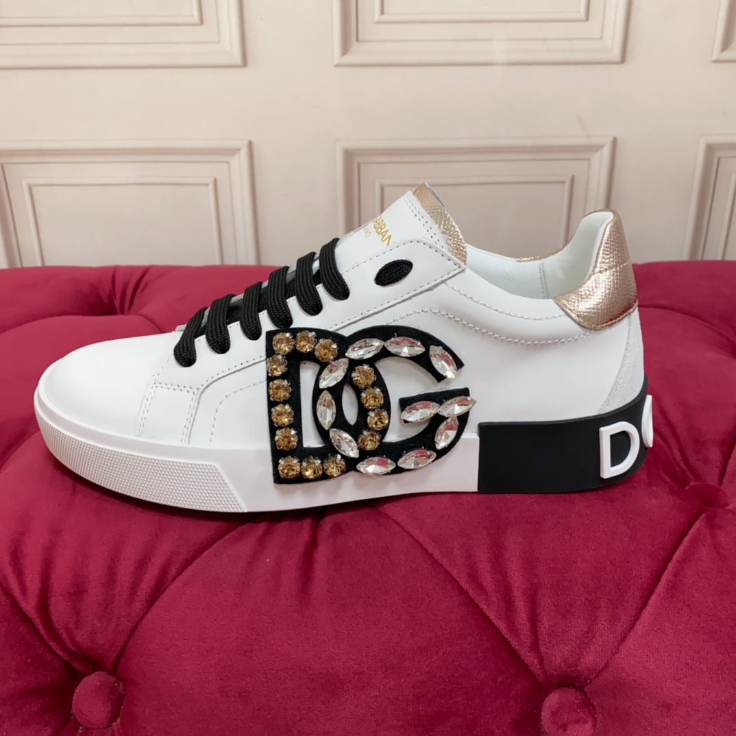 Dolce & Gabbana Calfskin Portofino Sneakers - DesignerGu