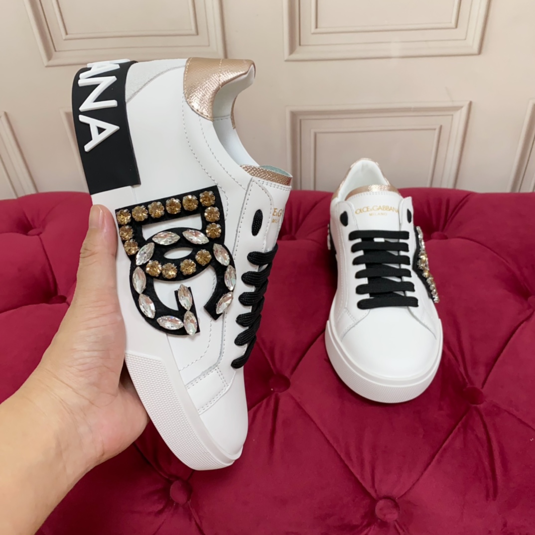 Dolce & Gabbana Calfskin Portofino Sneakers - DesignerGu