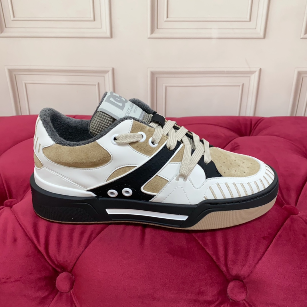 Dolce & Gabbana Mixed-material New Roma Sneakers - DesignerGu