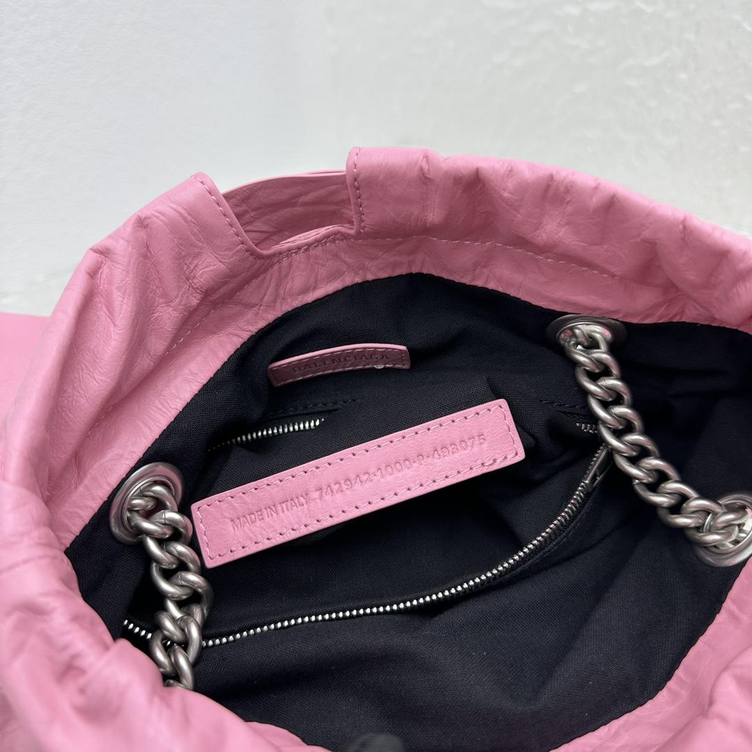 Balenciaga Crush Small Tote Bag In Pink(27X10X32CM) - DesignerGu