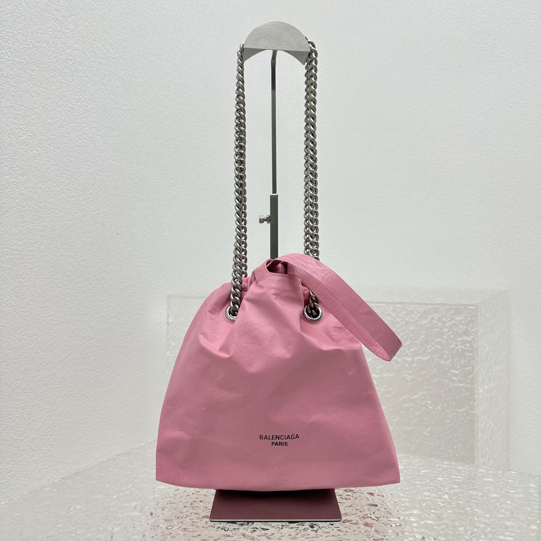 Balenciaga Crush Small Tote Bag In Pink(27X10X32CM) - DesignerGu