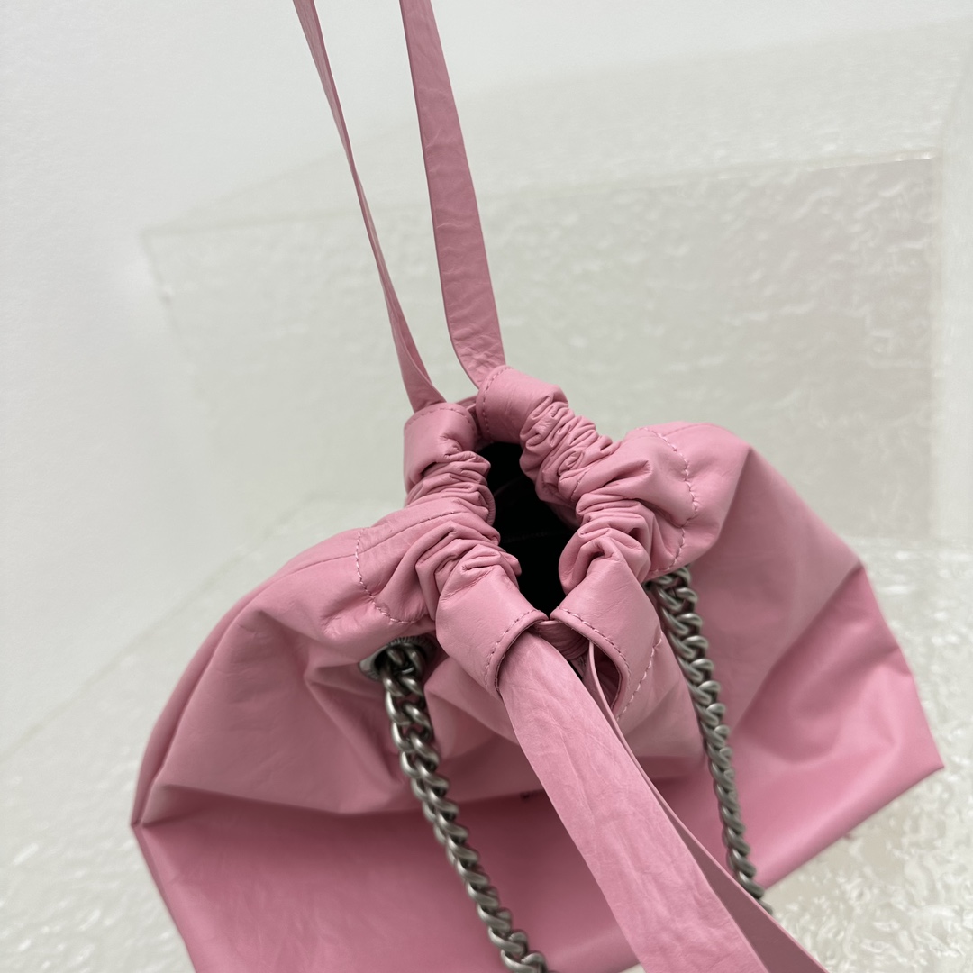 Balenciaga Crush Small Tote Bag In Pink(27X10X32CM) - DesignerGu