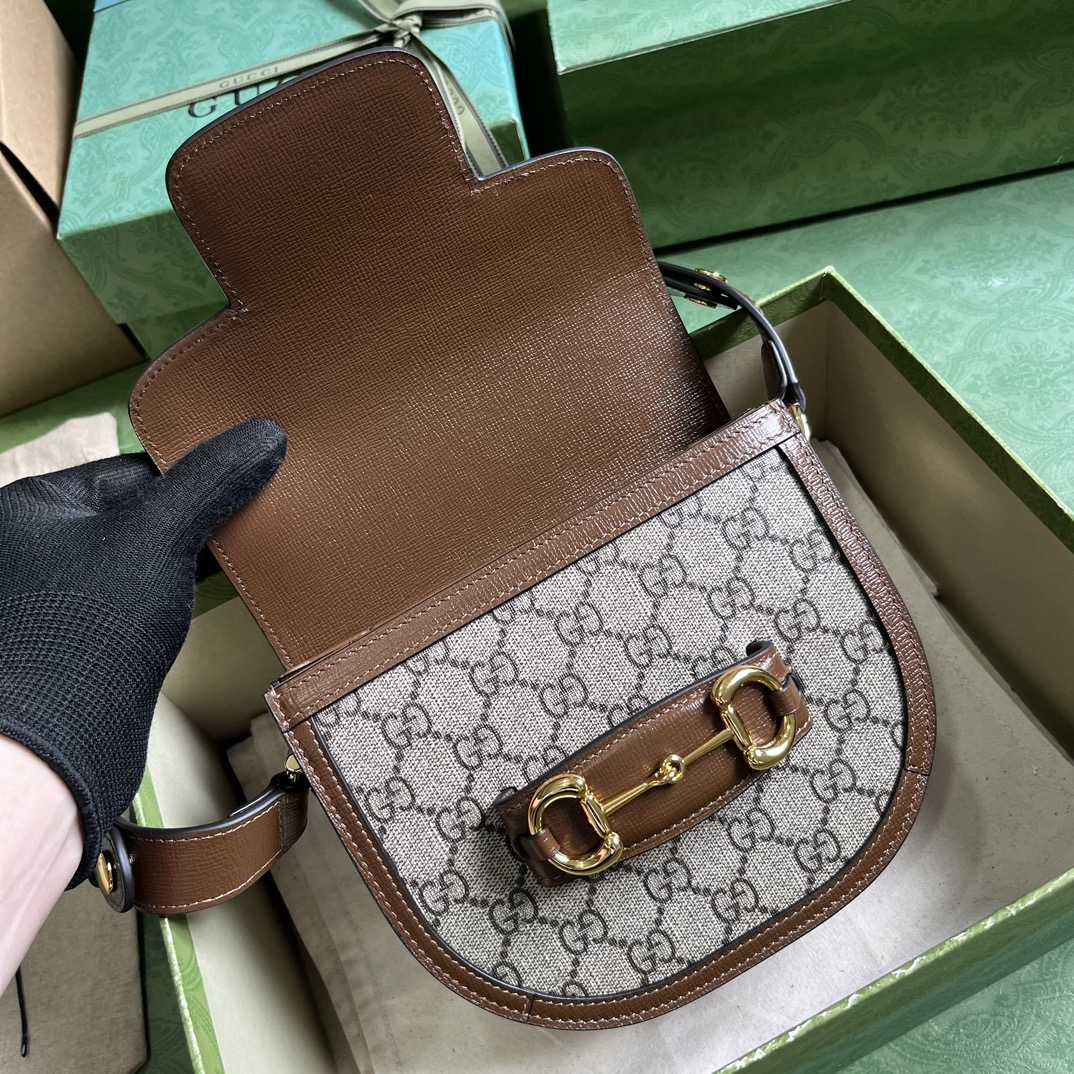 Gucci Horsebit 1955 Mini Rounded Bag (20x 13x 6cm) - DesignerGu