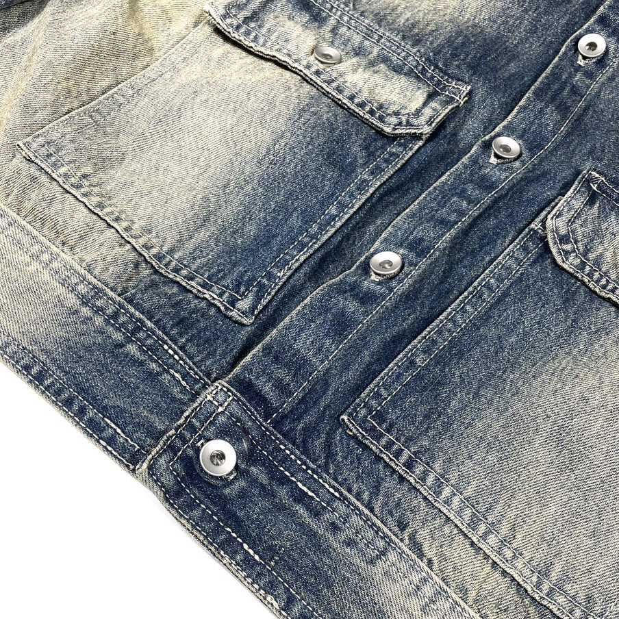 Rick Owens Cropped Denim Jacket - DesignerGu