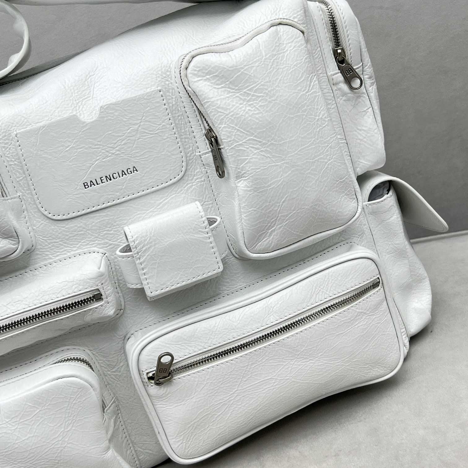 Balenciaga Superbusy Large Sling Bag In White - DesignerGu