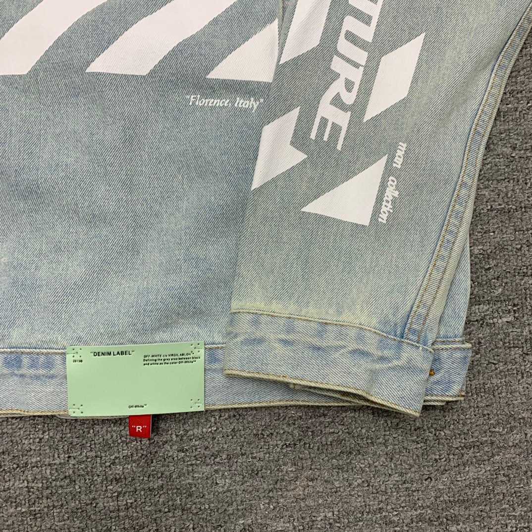 Off-White Denim Oversized Denim Temperature Jacket - DesignerGu