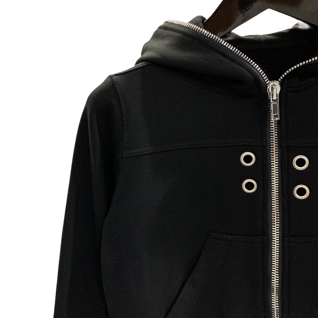 Rick Owens Eyelet-detail Zip-up Hoodie - DesignerGu