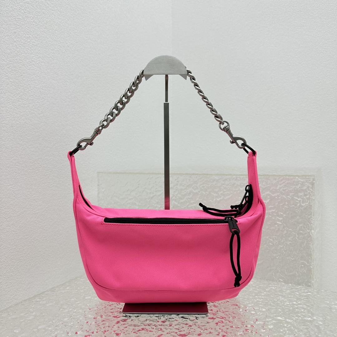 Balenciaga Raver Medium Bag With Chain In Neon Pink - DesignerGu