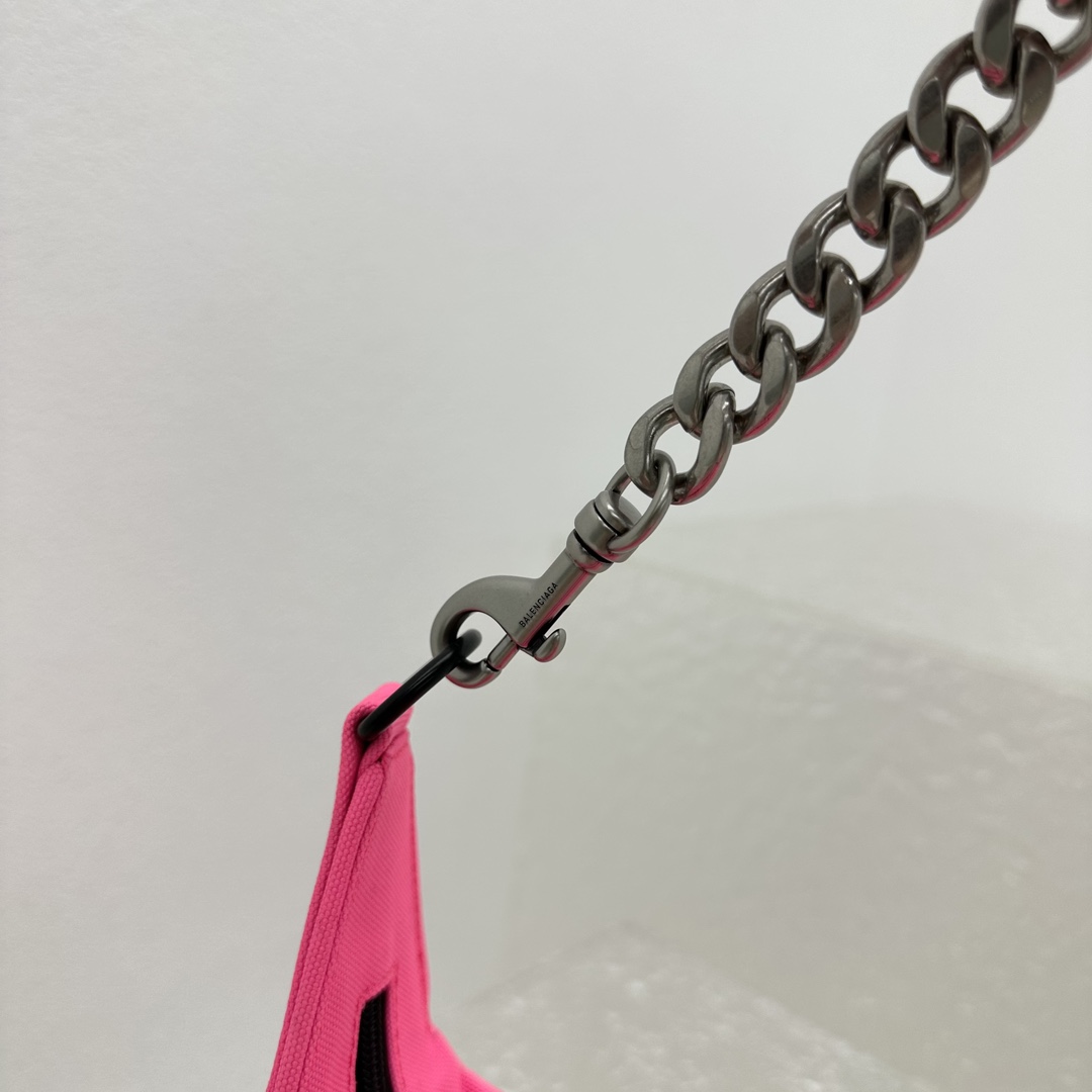 Balenciaga Raver Medium Bag With Chain In Neon Pink - DesignerGu