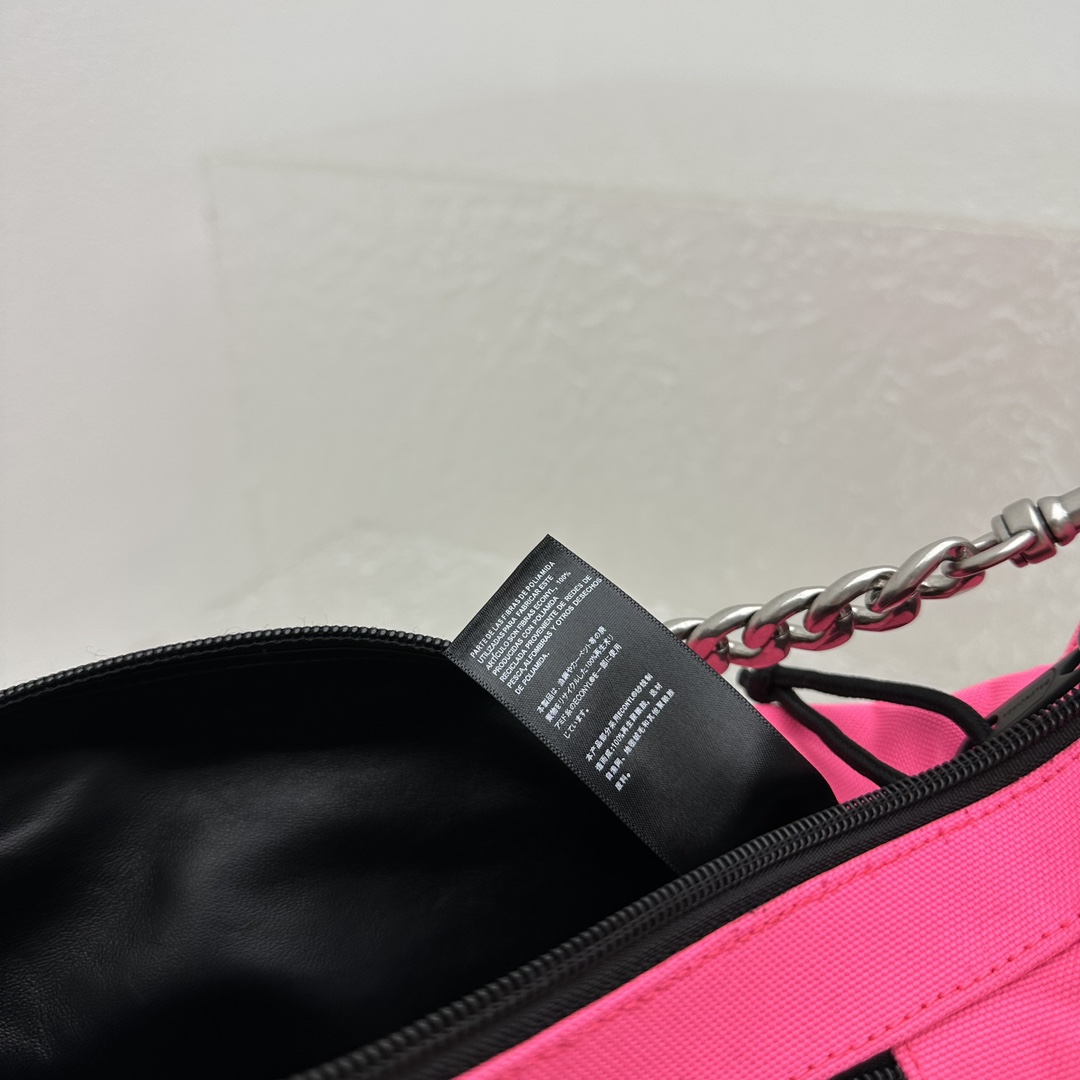 Balenciaga Raver Medium Bag With Chain In Neon Pink - DesignerGu