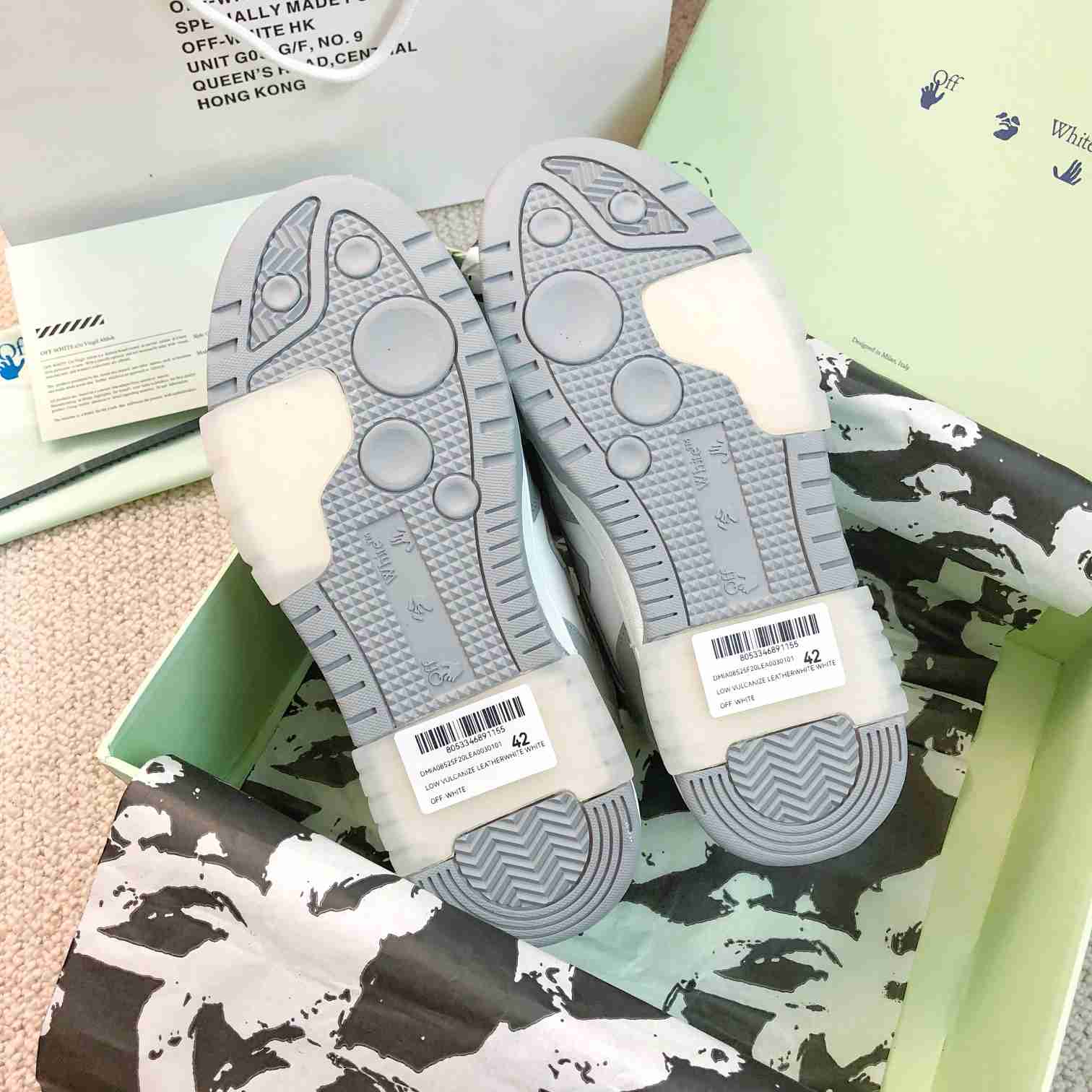 Off White Out Of Office Leather Sneakers - DesignerGu