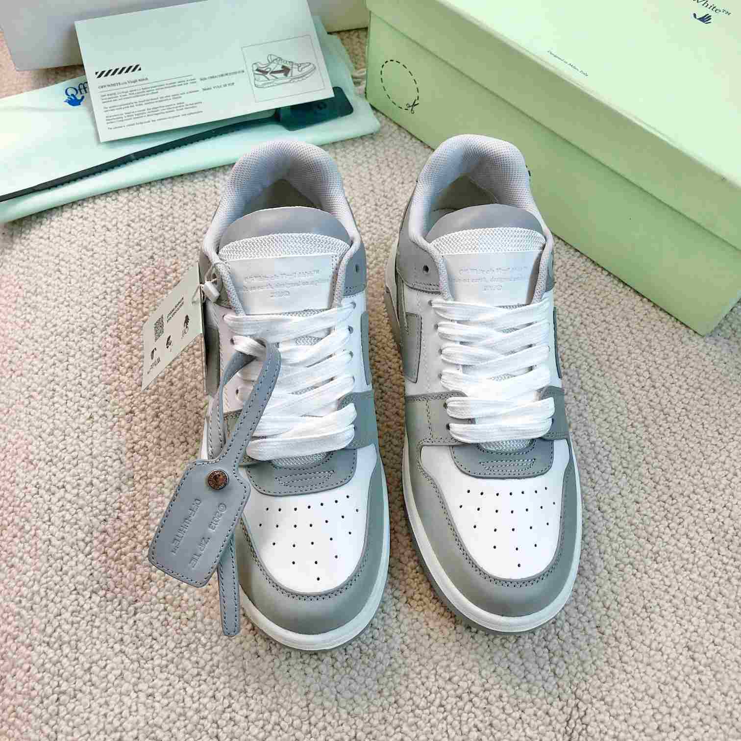 Off White Out Of Office Leather Sneakers - DesignerGu