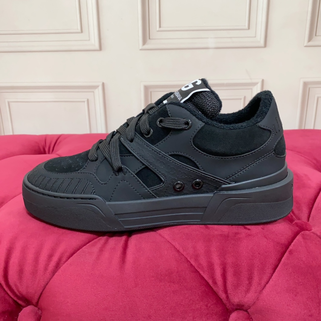 Dolce & Gabbana Mixed-material New Roma Sneakers - DesignerGu