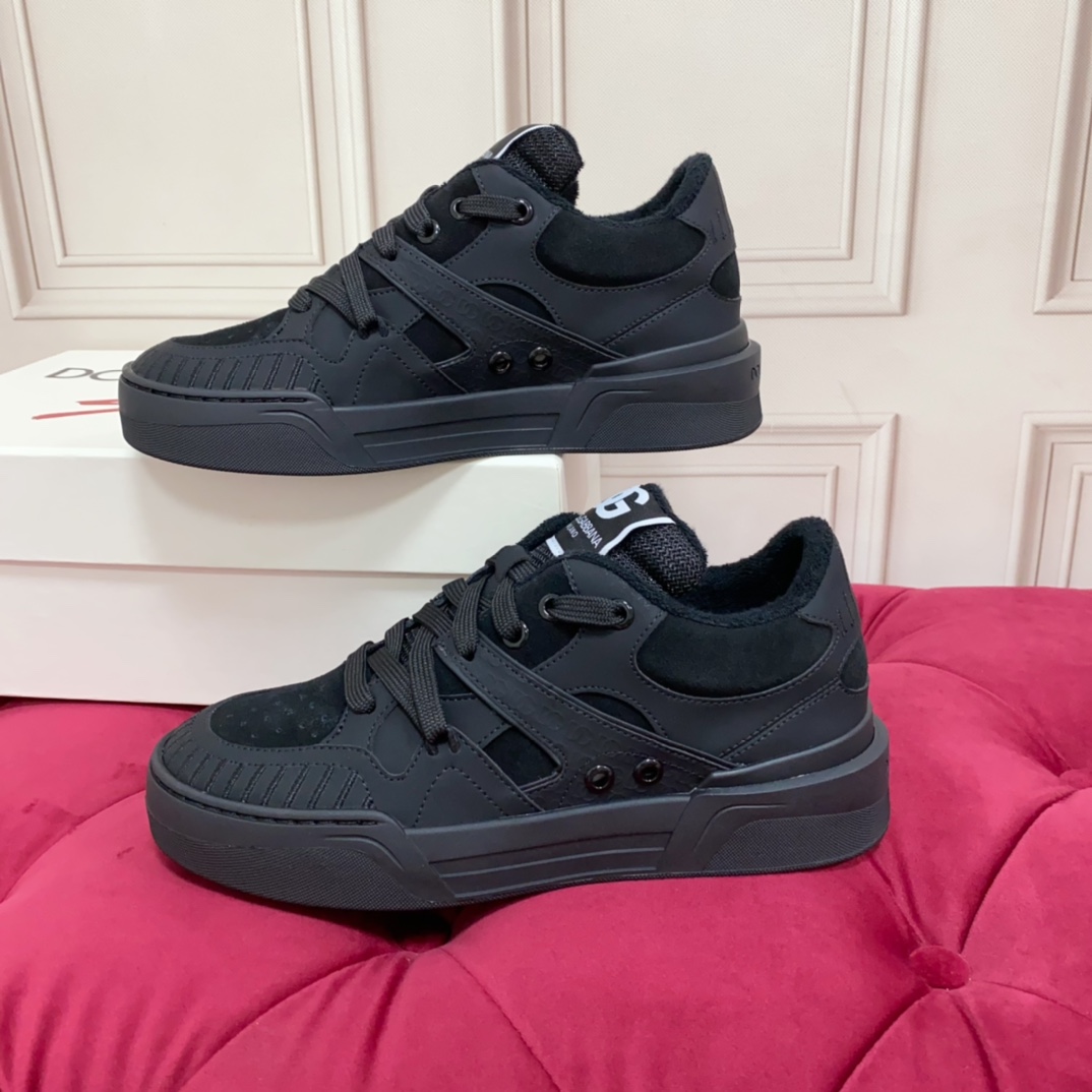 Dolce & Gabbana Mixed-material New Roma Sneakers - DesignerGu