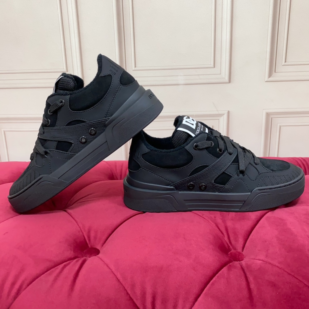 Dolce & Gabbana Mixed-material New Roma Sneakers - DesignerGu