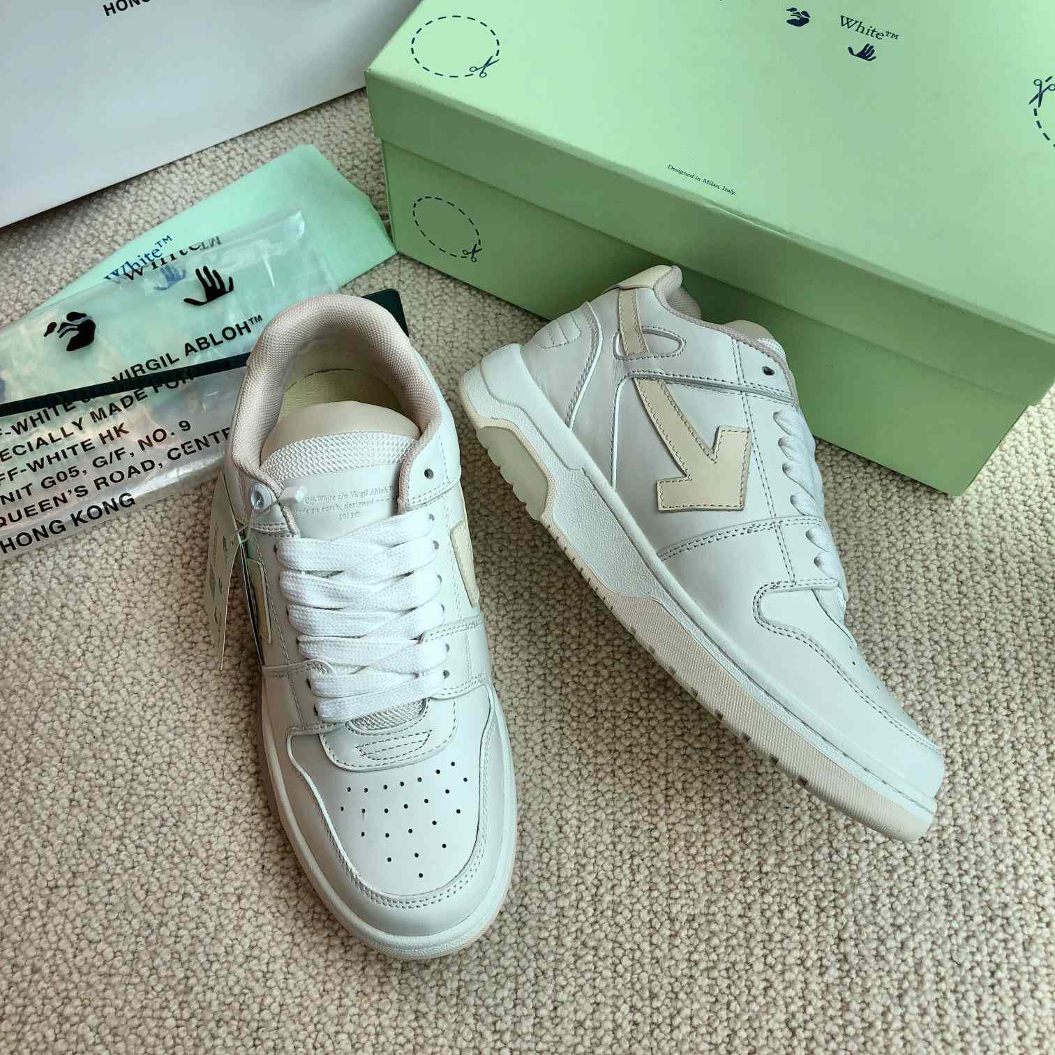 Off White Out Of Office Calf Leather Sneaker - DesignerGu